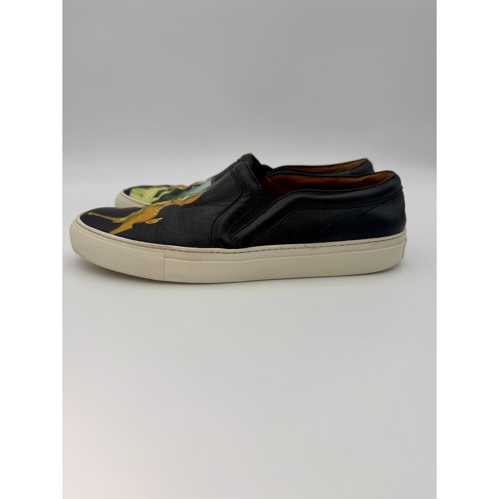 Authentic Givenchy Bambi Disney Slip On Sneakers Black Leather Size 39 / 9 - Picture 6 of 14